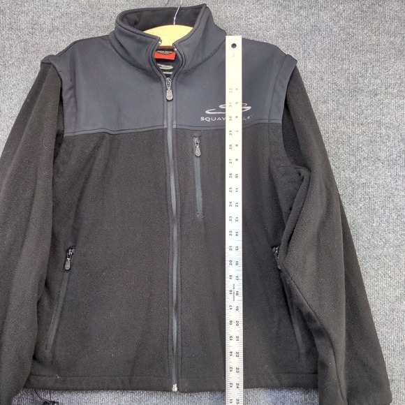 Squaw Valley Men's Zip Up Fleece Jacket Black Small Drawcord Hem Zipped Pockets - Picture 13 of 15